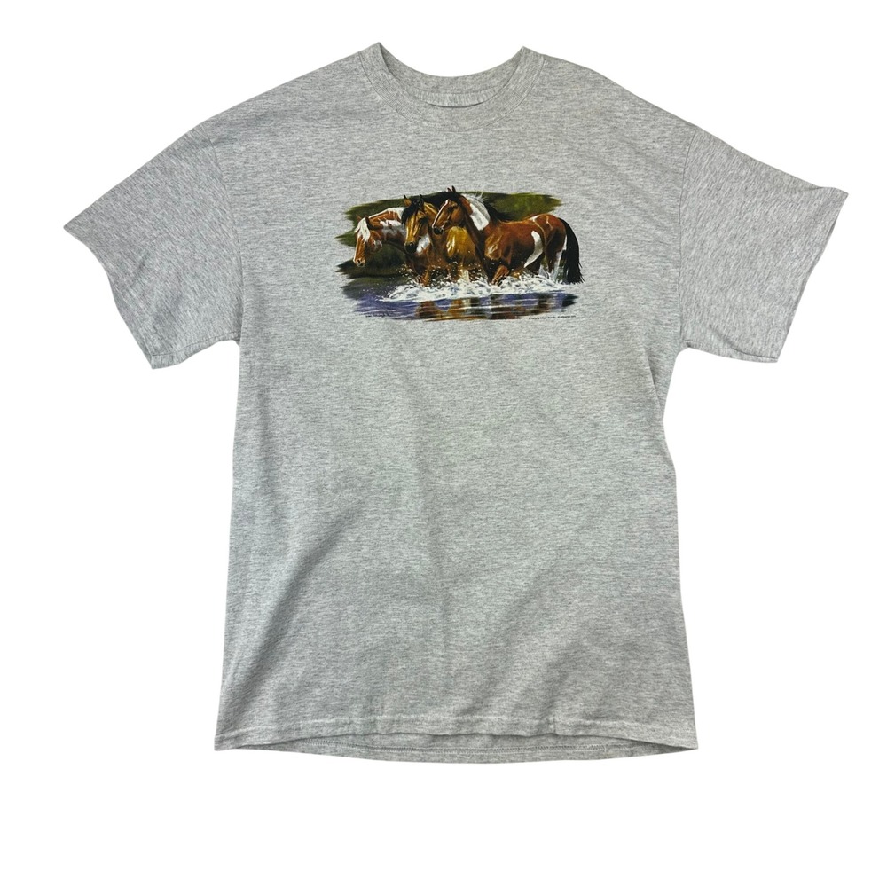Art Brands T-Shirt Victoria Wilson-Schultz Regular M Grey Horse Graphic Tee